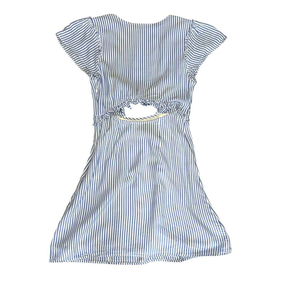 Lulu’s Seaport Blue and White Striped Tie-Front Dress XS - Picture 8 of 11